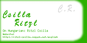 csilla ritzl business card